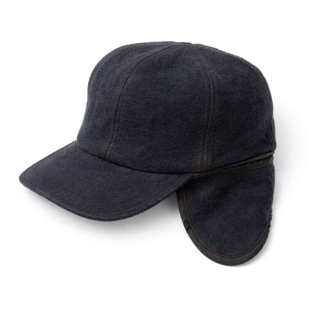 Vintage‎ Wool Blend Baseball Cap Made in USA Small Ear Flaps READ